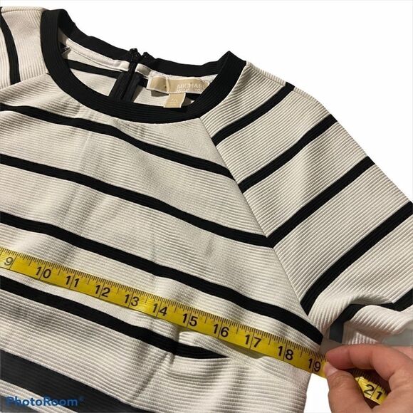 MICHAEL KORS Striped Peplum Top Petite Large - Picture 6 of 8